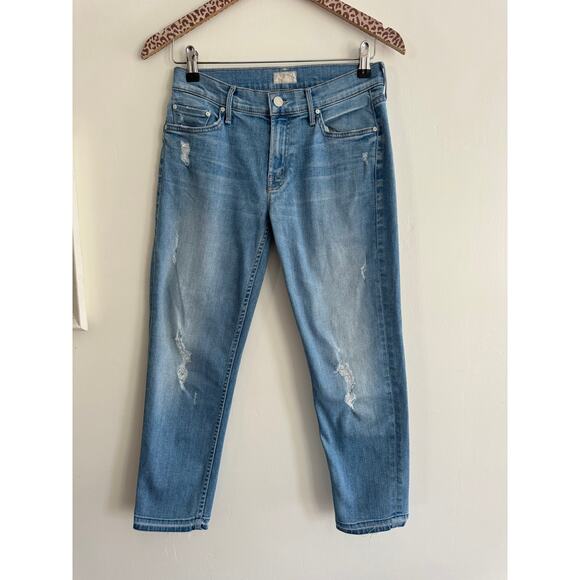 MOTHER Undone Hem Looker Crop Jeans in Cliffhanger Size 25 - Picture 2 of 8